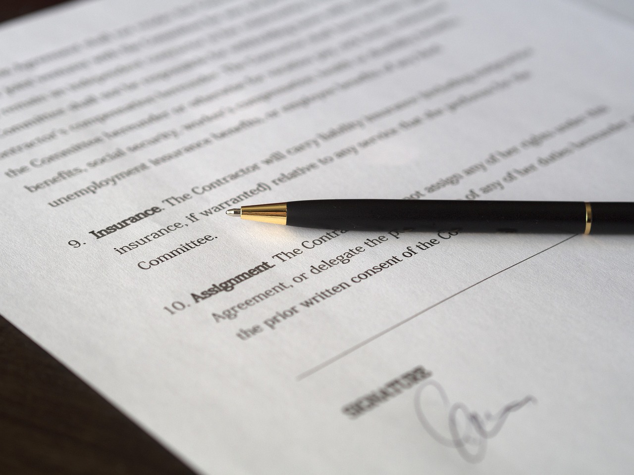 Prix tarif business, signature, contract